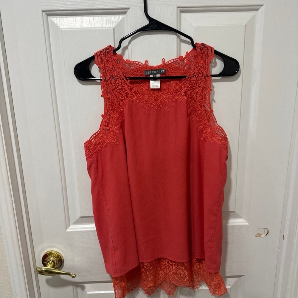 Brixon Ivy Coral Lace Tank Top